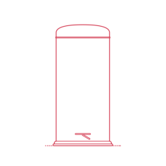Objects Kitchen Trash Cans Ikea Mjosa Pedal Bin Large Outline Svg Vector, Free Vectors File